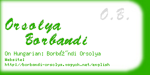 orsolya borbandi business card